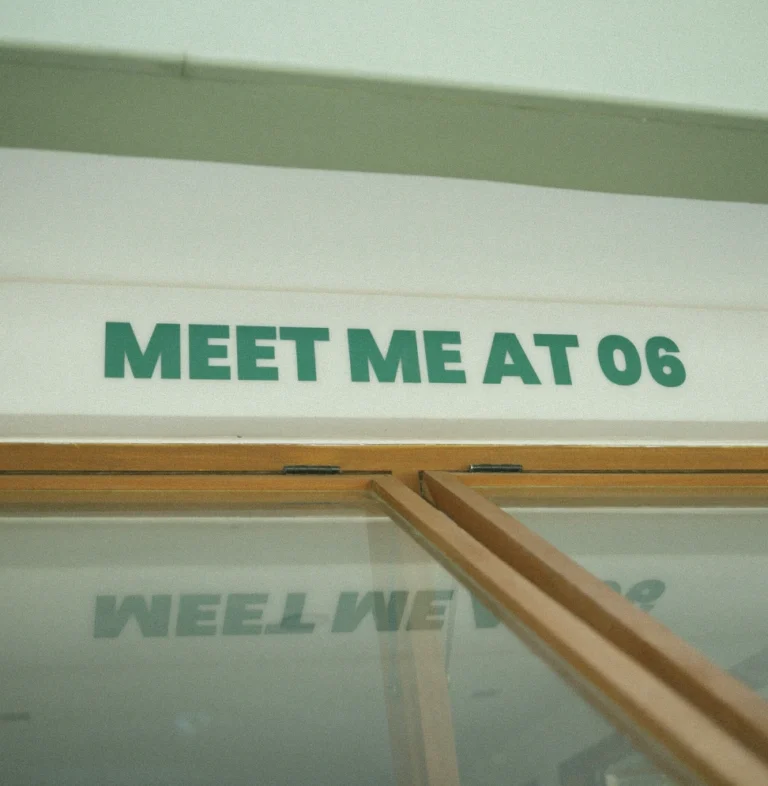 Meet Me At 06 signage at AT 06 Canggu Bali restaurant and coworking space