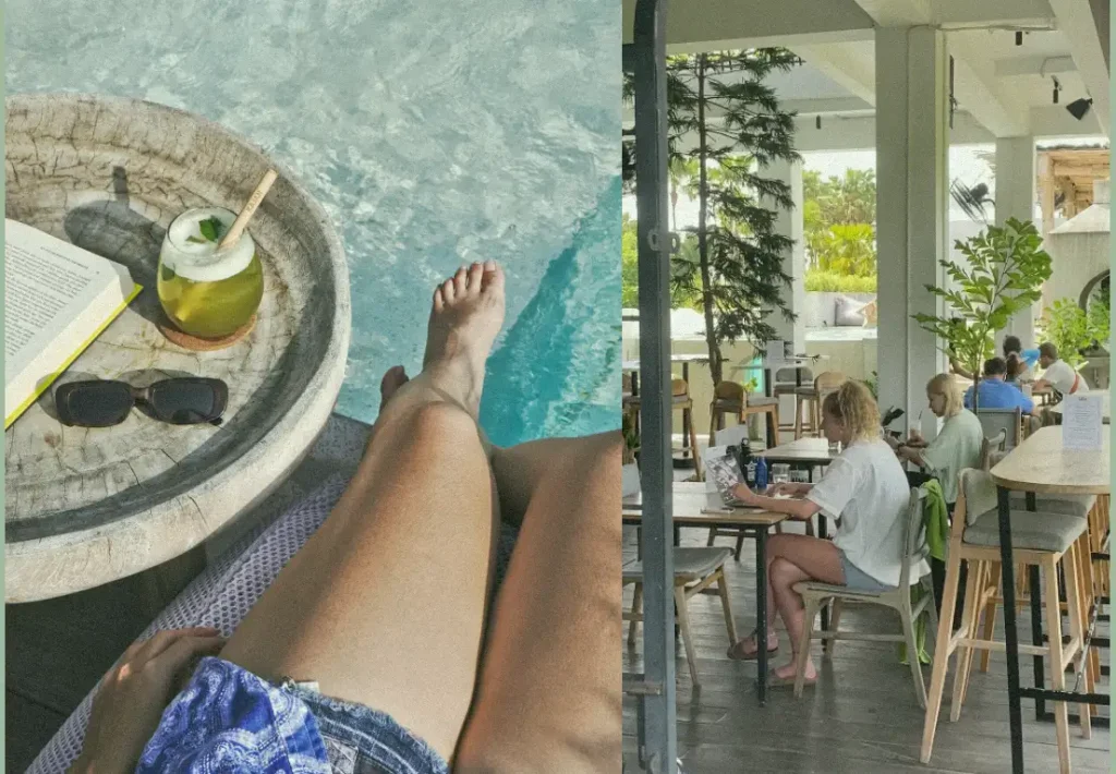 Coworking space and poolside relaxation at AT 06 Canggu Bali